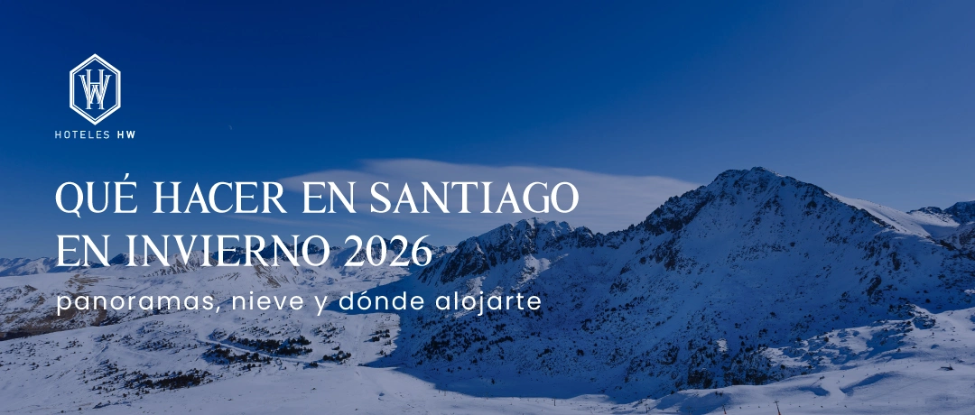 ordillera de los Andes nevada vista desde Santiago en invierno 2026, Hoteles HW